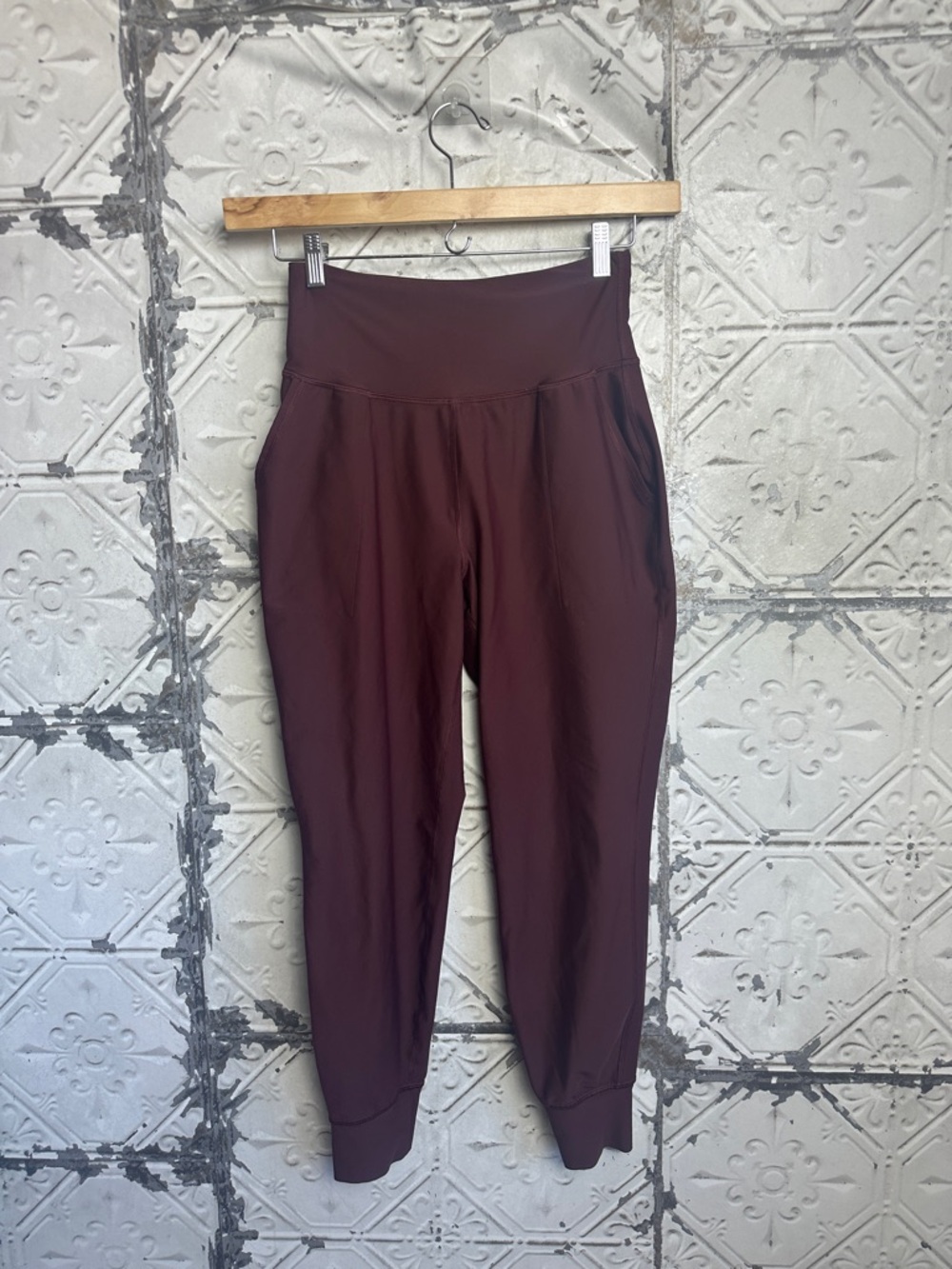Old Navy Women's Burgundy High-Waist Joggers